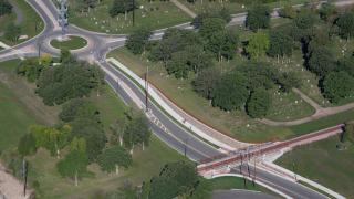 trees and rotary from a birds-eye view